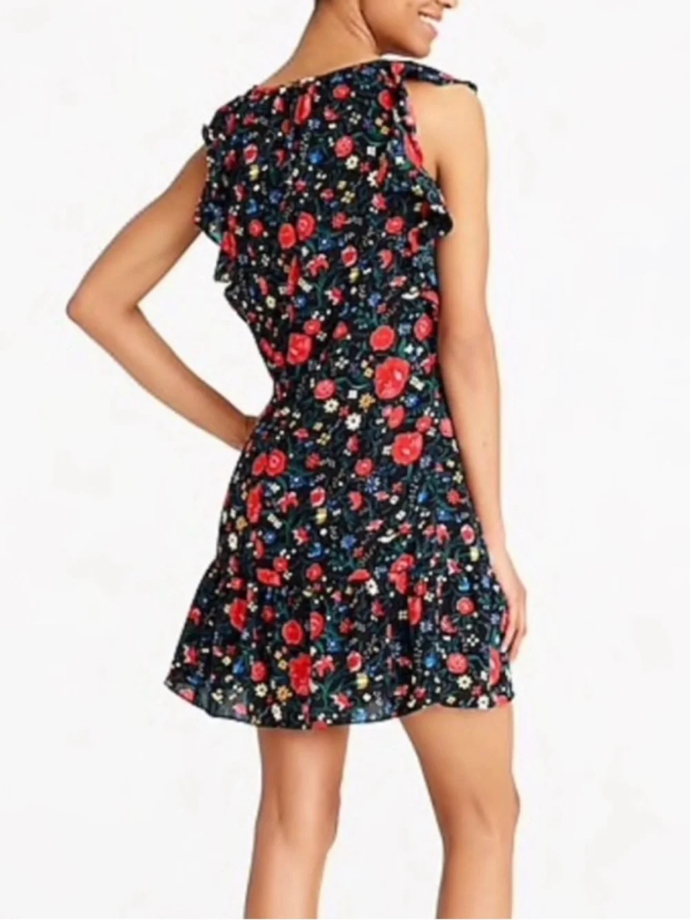 J.Crew Printed flutter dress